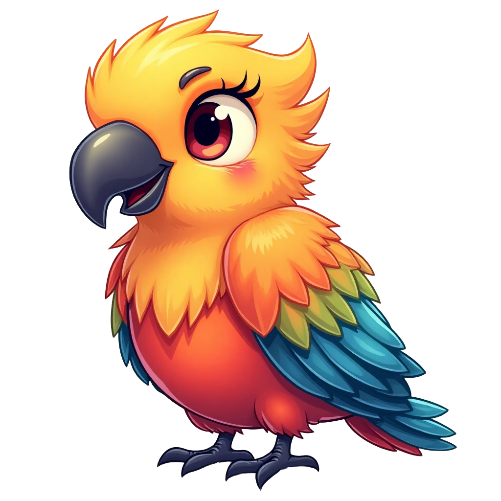 Colorful Cartoon Bird